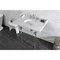 Kingston Brass 36 Carrara Marble Console Sink with Acrylic Legs, Marble WhiteBrushed Nickel LMS36MA8 - alternate 2